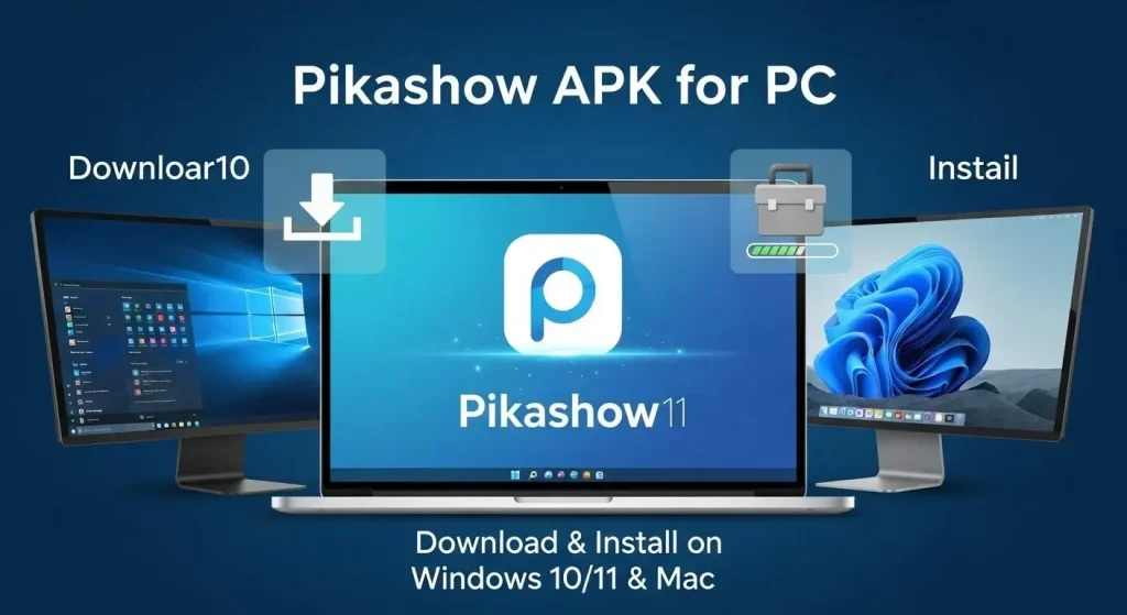 Pikashow APK for PC Download Install on Windows 10 11 image